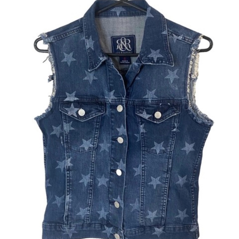 Rock & Republic Blue Denim Vest